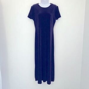 Gorgeous Luxurious Purple Large Slip On Long Dress